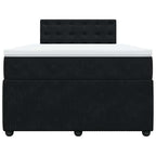 Boxspringbett mit Matratze Schwarz 120x190 cm Samt