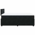 Boxspringbett mit Matratze Schwarz 120x190 cm Samt