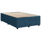 Boxspringbett mit Matratze Blau 120x190 cm Samt