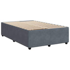 Boxspringbett mit Matratze Dunkelgrau 120x200 cm Samt