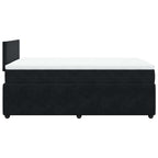 Boxspringbett mit Matratze Schwarz 120x200 cm Samt