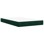 Boxspringbett mit Matratze Dunkelgrün 120x200 cm Samt