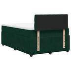 Boxspringbett mit Matratze Dunkelgrün 120x200 cm Samt