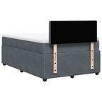 Boxspringbett mit Matratze Dunkelgrau 120x200 cm Samt