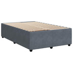 Boxspringbett mit Matratze Dunkelgrau 120x200 cm Samt