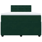 Boxspringbett mit Matratze Dunkelgrün 120x200 cm Samt