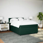 Boxspringbett mit Matratze Dunkelgrün 140x190 cm Samt
