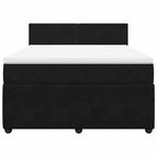Boxspringbett mit Matratze Schwarz 140x200 cm Samt