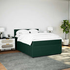 Boxspringbett mit Matratze Dunkelgrün 140x200 cm Samt