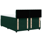 Boxspringbett mit Matratze Dunkelgrün 140x200 cm Samt