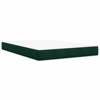 Boxspringbett mit Matratze Dunkelgrün 140x200 cm Samt