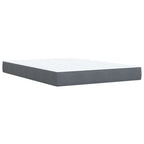 Boxspringbett mit Matratze Dunkelgrau 140x200 cm Samt