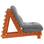 Futon Schlafsofa mit Matratze Braun 60x206x11 Massivholz Kiefer