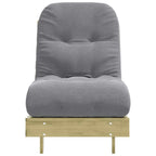 Futon Schlafsofa mit Matratze 60x206x11 Kiefernholz Imprägniert