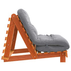 Futon Schlafsofa mit Matratze Braun 80x206x11 Massivholz Kiefer