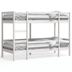 Etagenbett Weiß 75x190 cm Massivholz Kiefer