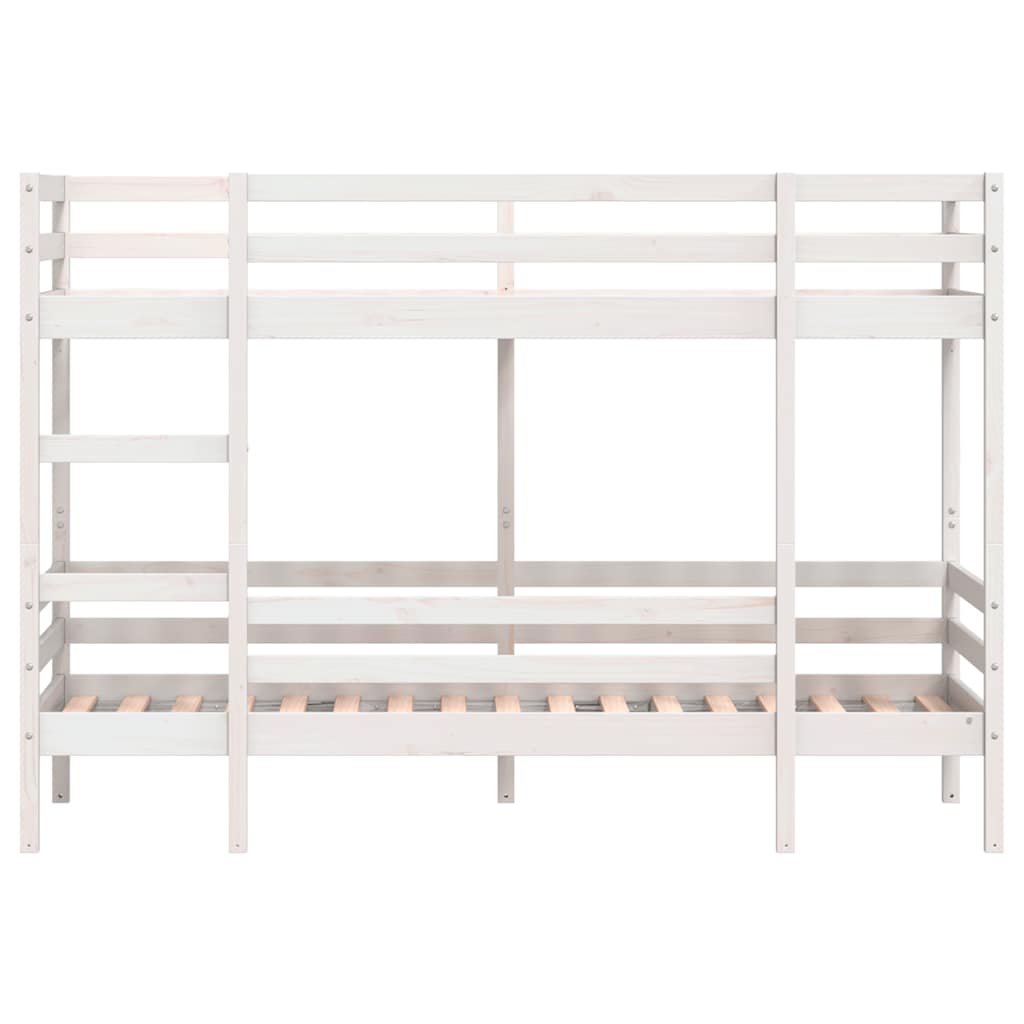 Etagenbett Weiß 75x190 cm Massivholz Kiefer