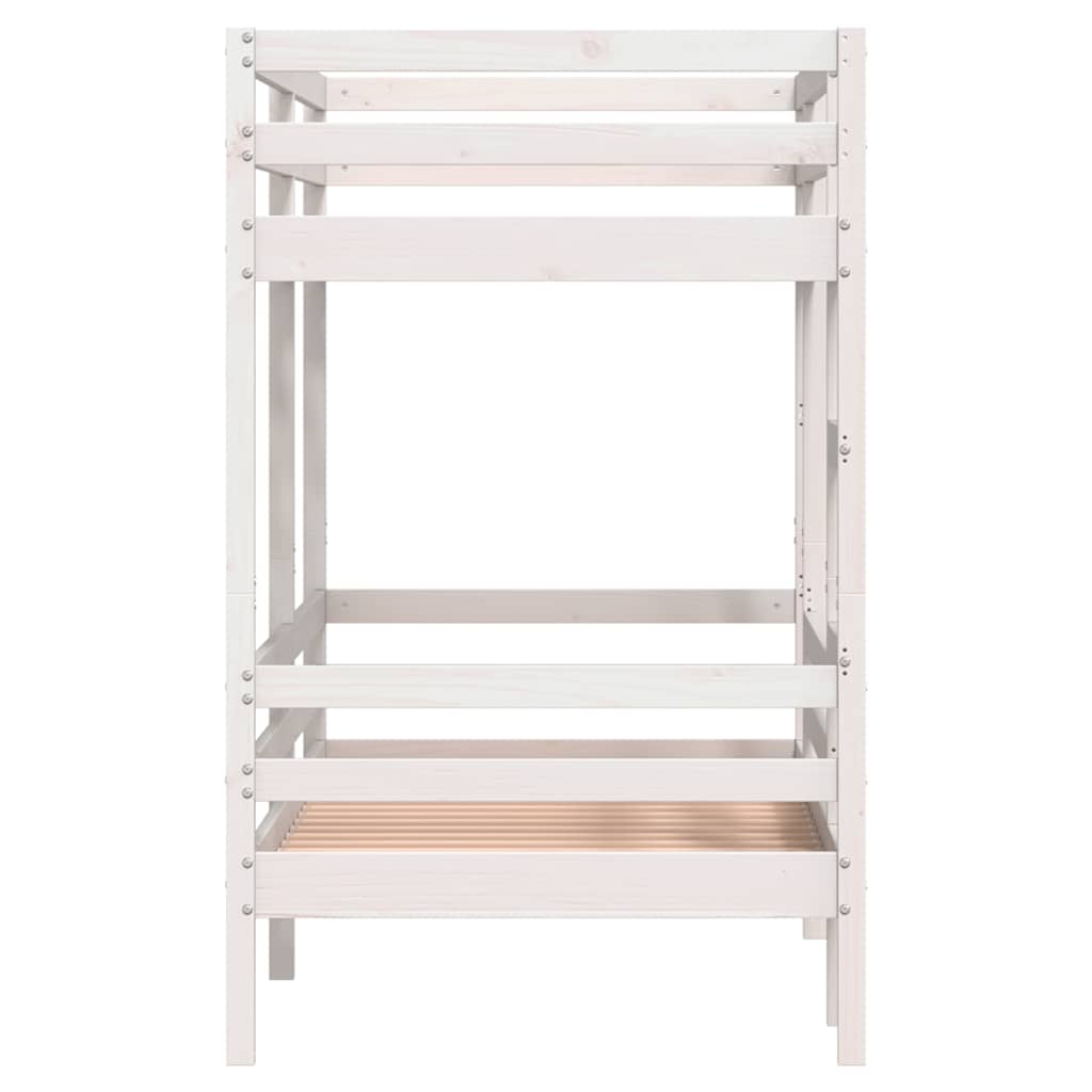 Etagenbett Weiß 75x190 cm Massivholz Kiefer