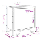 Waschbeckenunterschrank Grau Sonoma 60x35x60 cm Holzwerkstoff
