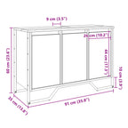 Waschbeckenunterschrank Sonoma-Eiche 91x35x60 cm Holzwerkstoff