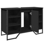Waschbeckenunterschrank Schwarz 91x35x60 cm Holzwerkstoff