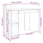 Schreibtisch Schwarz 103,5x56,5x94 cm Holzwerkstoff