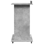 Rednerpult mit Rollen & Schublade Betongrau 55x55x107 cm