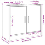 Waschbeckenunterschrank Sonoma-Eiche 63x29x55 cm Holzwerkstoff