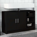 Waschbeckenunterschrank Schwarz 90x29x55 cm Holzwerkstoff
