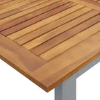Garten Essgruppe 7 pcs Grau Massivholz Akazie