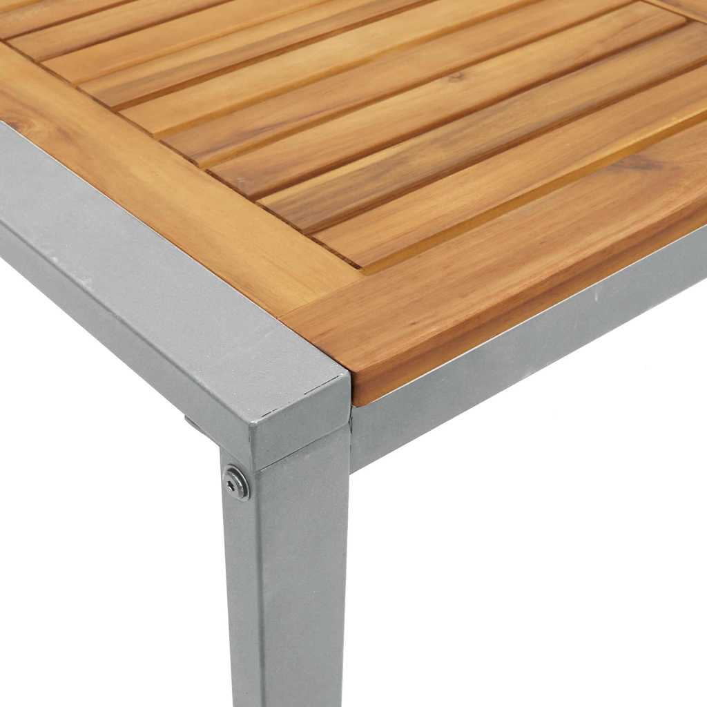 Garten Essgruppe 7 pcs Grau Massivholz Akazie