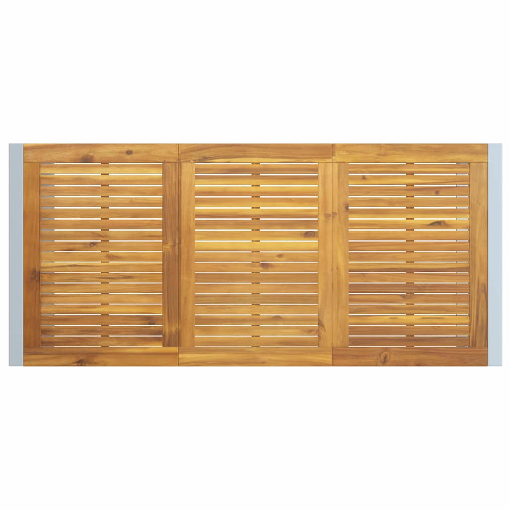 Garten Essgruppe 7 pcs Grau Massivholz Akazie