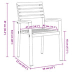 Gartenstuhl 6 pcs Braun 56 x 57 x 87 cm Massivholz Akazie