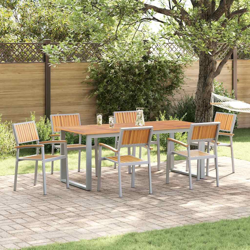 Stapelstuhl 6 pcs Braun 56 x 57 x 87 cm Massivholz Akazie