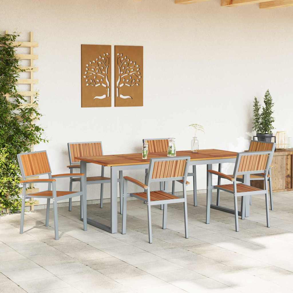 Stapelstuhl 6 pcs Braun 56 x 57 x 87 cm Massivholz Akazie