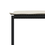 11-tlg. Garten-Essgruppe mit Kissen Schwarz Poly Rattan