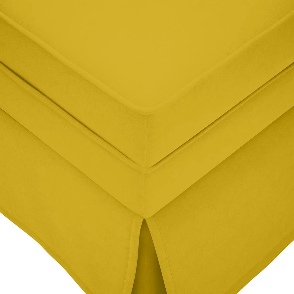 Chaiselongue mit Nackenrolle und Rechter Armlehne Gelb Samt