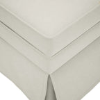 Chaiselongue mit Nackenrolle und Rechter Armlehne Creme Samt