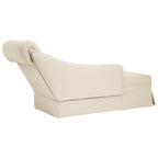 Chaiselongue mit Nackenrolle und Rechter Armlehne Leinen
