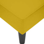 Chaiselongue mit Rechter Armlehne Gelb Samt