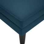 Chaiselongue mit Kissen und Rechter Armlehne Blau Samt