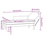 Chaiselongue mit Kissen und Rechter Armlehne Dunkelgrün Samt