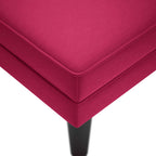 Chaiselongue mit Kissen und Rechter Armlehne Weinrot Samt