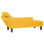 Chaiselongue mit Kissen Hellgelb Cordstoff