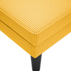 Chaiselongue mit Kissen Hellgelb Cordstoff