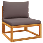 6-tlg. Gartensofa-Set mit Kissen Holz Akazie & Seil