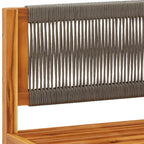 Gartensofas-Ecke mit Kissen 2 Stk. Holz Akazie & Seil