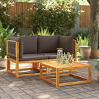 Gartensofas-Ecke mit Kissen 2 Stk. Holz Akazie & Seil