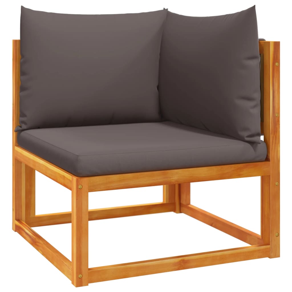 10-tlg. Gartensofa-Set mit Kissen Holz Akazie & Seil