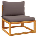 8-tlg. Gartensofa-Set mit Kissen Holz Akazie & Seil